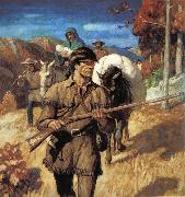 NC Wyeth Daniel Boone china oil painting reproduction